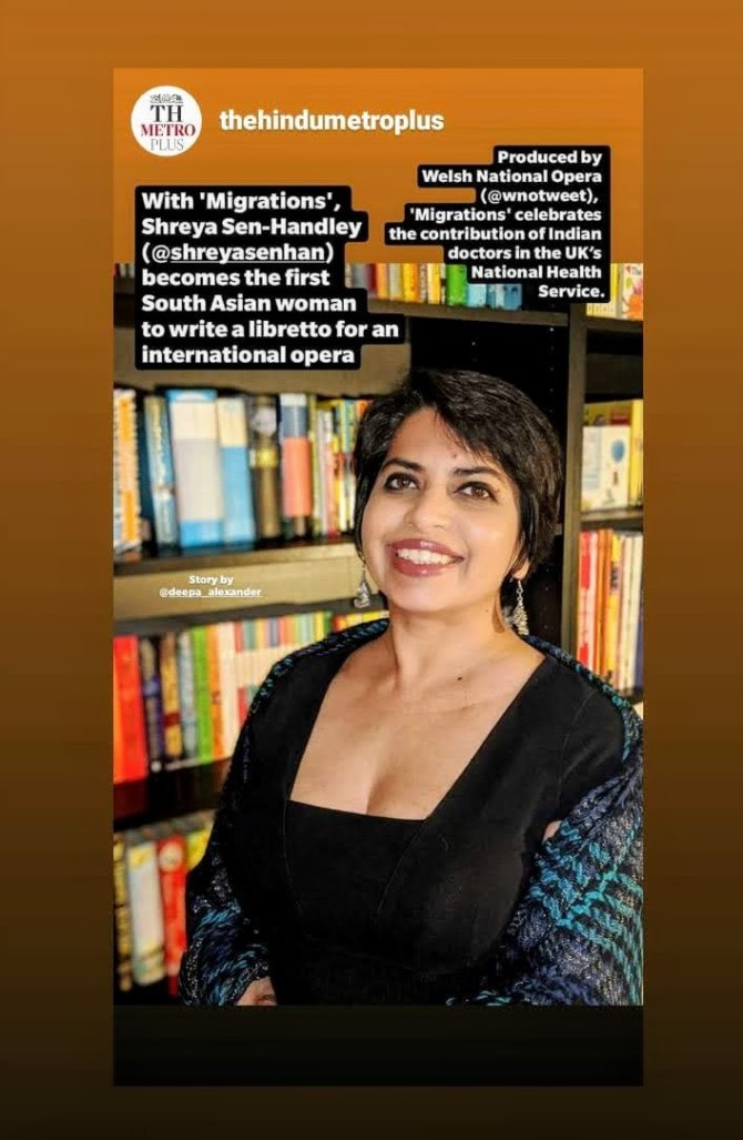 News of Shreya’s opera ‘Migrations’ trends online and travels the&nbsp;world